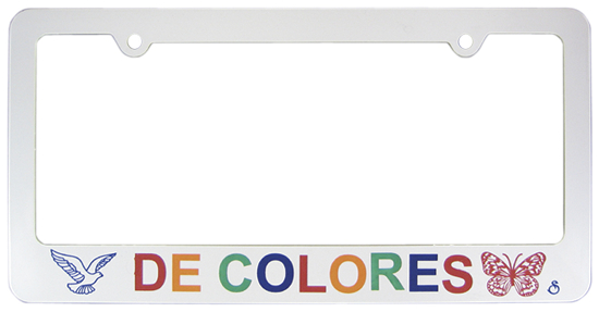 De Colores Auto Tag Frame